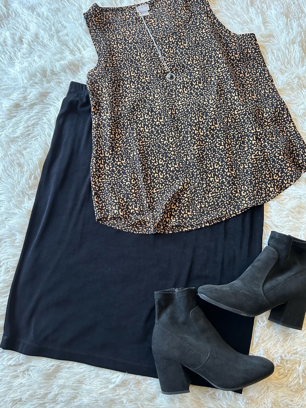 Chico's | Black Midi Skirt